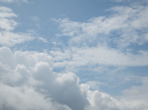 青い空と白い雲